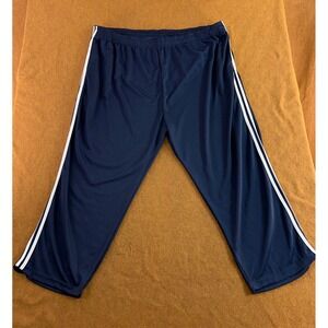Real Essentials Mens 5X Navy Blue Side Stripe Athletic Mesh Track Pants New
